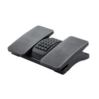 Suport ergonomic Q-CONNECT Stepper 1, cu role de masaj si platforme separate pentru picioare, 430 x 320 mm, negru