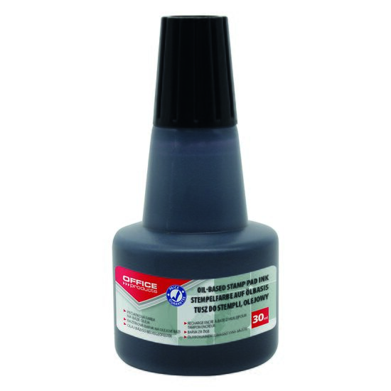 Tus cu ulei OFFICE Products pentru stampile metalice, 30 ml, negru