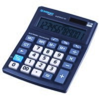 Calculator de birou DONAU TECH, solar, 12 cifre, afisaz inclinat, format mediu, 137 x 101 x 30 mm, negru