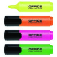 Textmarker OFFICE Products FLUO, scriere de 2-5 mm, 4 buc/set