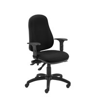 Scaun de birou OFFICE Products "Thassos", ergonomic, plastic + textil, negru