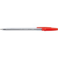 Pix fara mecanism Q-CONNECT Clasic, corp transparent, scriere de 0.5 mm, rosu