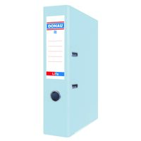 Biblioraft laminat DONAU LIFE, 7.5 cm, colturi metalice, albastru pastel