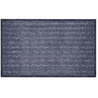 Pres intrare Q-CONNECT, 90 x 60 cm, covoras model in dungi, baza din PVC, negru