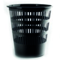 Cos din plastic perforat DONAU, 16 litri, inaltime 31 cm, negru