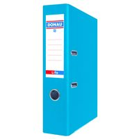 Biblioraft laminat DONAU LIFE, 7.5 cm, colturi metalice, albastru neon