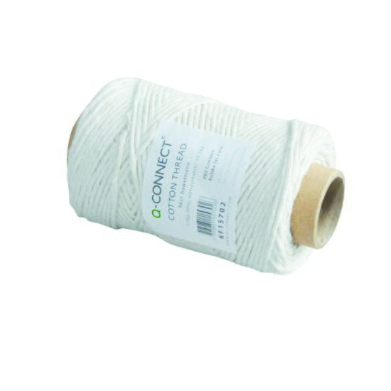 Sfoara din bumbac Q-CONNECT, 100 g, lungime 80 m, alb