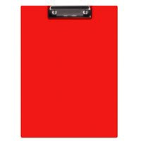 Clipboard din plastic DONAU, A4, dublu, cu clip, rosu