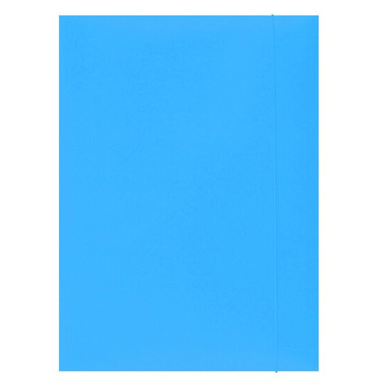 Mapa din carton OFFICE Products, cu elastic vertical, carton 300 gsm, albastru deschis