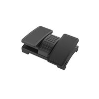 Suport ergonomic Q-CONNECT Stepper 2, cu role de masaj si platforme separate pentru picioare, 430 x 320 mm, negru