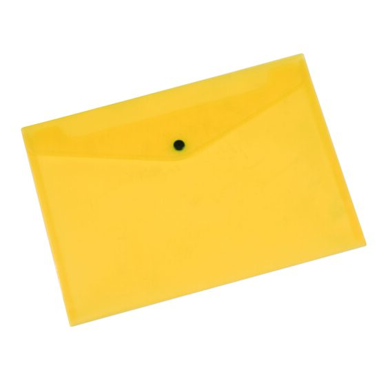 Mapa din plastic Q-CONNECT cu capsa, A4 (324 x234 mm), 172 microni, galben