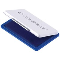 Tusiera din metal Q-CONNECT, 110 x 70 mm, tusata cu tus stampila, albastru