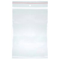 Pungi din plastic cu inchidere zip lock tip fermoar, 190 x 250 mm, 100 buc/set, transparent