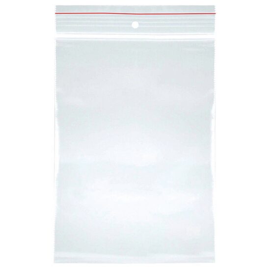 Pungi din plastic cu inchidere zip lock tip fermoar, 190 x 250 mm, 100 buc/set, transparent