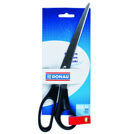 Foarfeca metalica de birou DONAU Clasic, 25.5 cm, negru