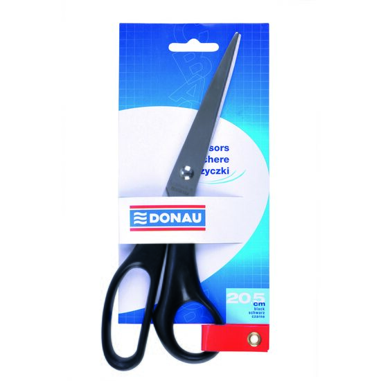 Foarfeca metalica de birou DONAU Clasic, 20.5 cm, negru