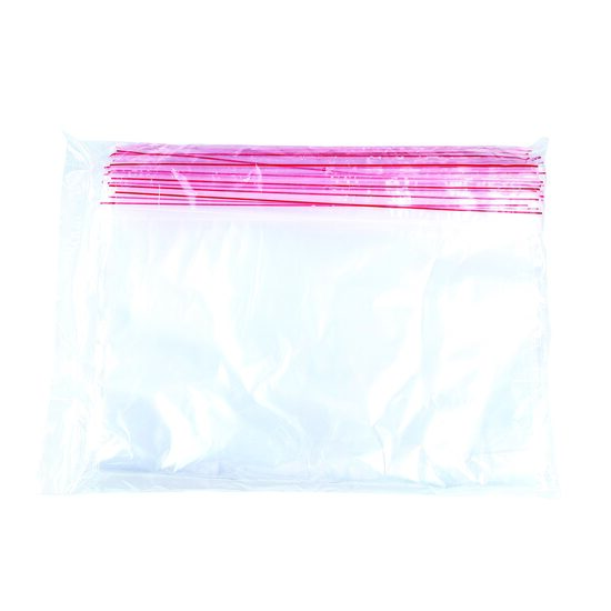 Pungi din plastic cu inchidere zip lock tip fermoar, 350 x 450 mm, 100 buc/set, transparent