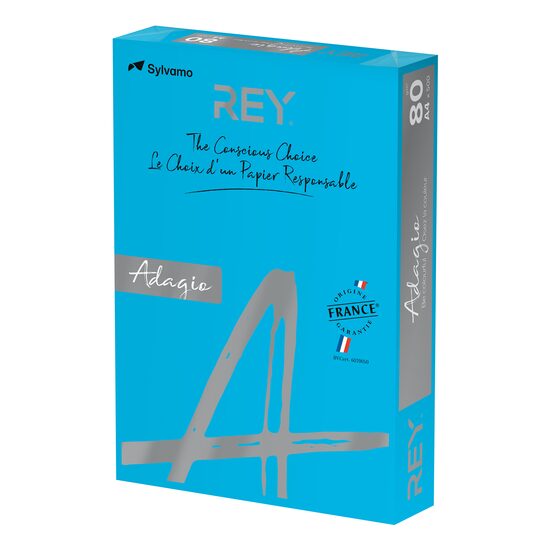 Hartie copiator color REY ADAGIO A4, 80 g, albastru intens