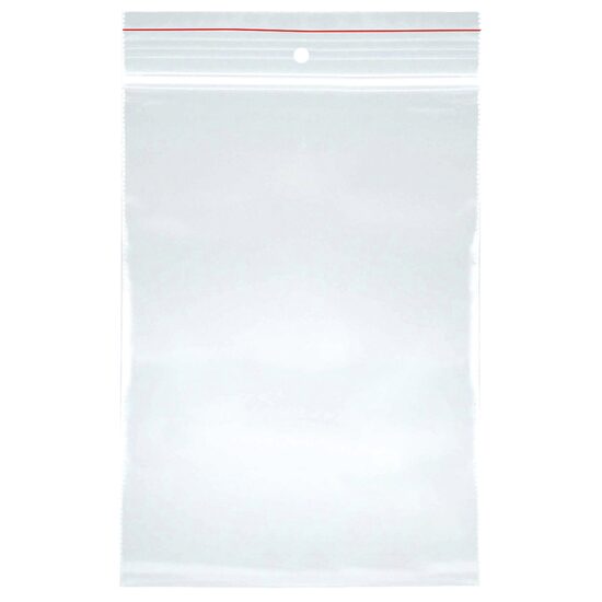 Pungi din plastic cu inchidere zip lock tip fermoar, 100 x 200 mm, 100 buc/set, transparent