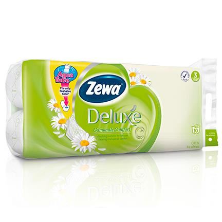 Hartie igienica Zewa Camomile, 8 buc/set, alba, parfumata, 3 straturi