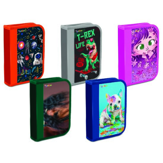 Penar echipat Gimboo cu 1 fermoar, 17 piese si clapa interioara, dif. culori