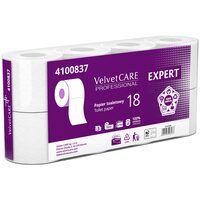 Hartie igienica VELVET Professional, 8 buc/set, celuloza alb, 3 straturi, 150 foi, 18 m