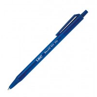 Pix cu mecanism BIC Round Stic CLICK, varf 1.0 mm, albastru