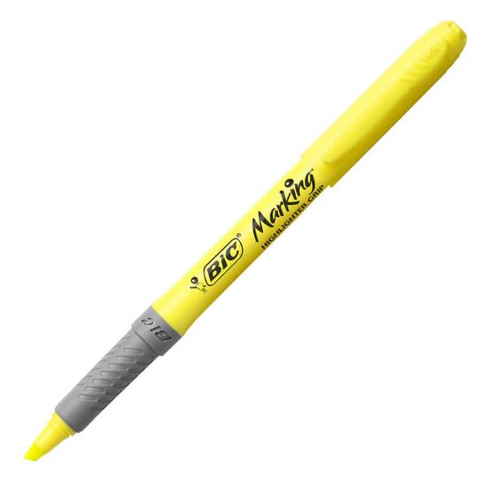 Textmarker BIC Brite Liner Grip, galben
