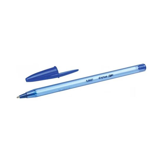 Pix fara mecanism BIC Cristal Soft, varf 1.1 mm, albastru