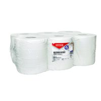 Prosoape monorola OFFICE Products, 120 metri, portionate, reciclat alb, 2 straturi (2 x 18 g), 6 role/bax
