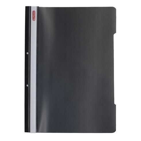 Dosar din plastic cu sina si doua perforatii Herlitz, negru