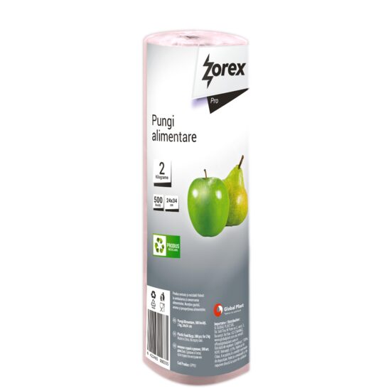Pungi alimentare ZOREX Pro, 2 Kg, HDPE, 500 buc/rola