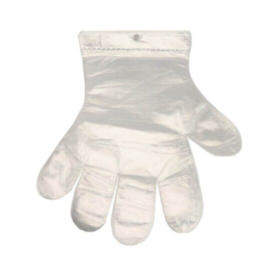 Manusi de unica folosinta Zorex din folie HDPE, marime universala, 100 buc/set