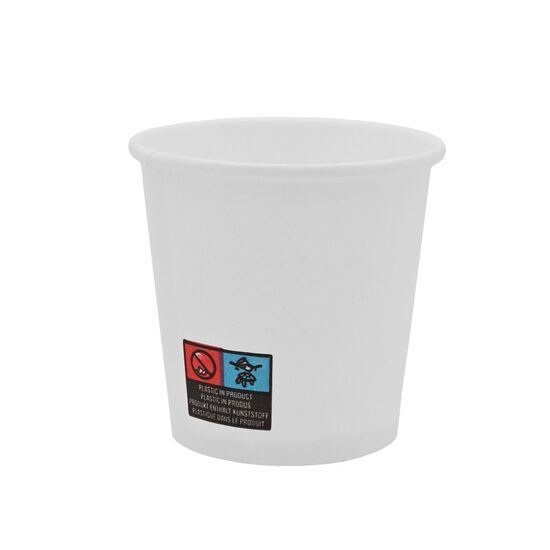 Pahare din carton alb GP, 100 ml, 4 OZ, bauturi calde sau reci, 50 buc/set