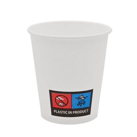 Pahare din carton alb GP, 200 ml, 7 OZ, bauturi calde sau reci, 50 buc/set