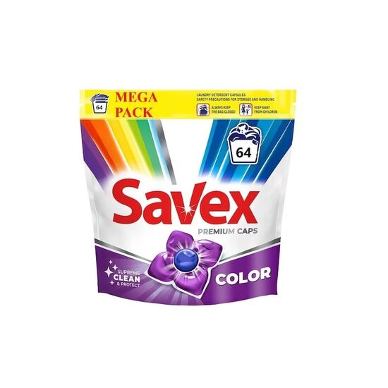 Detergent capsule SAVEX 64 spalari, Color