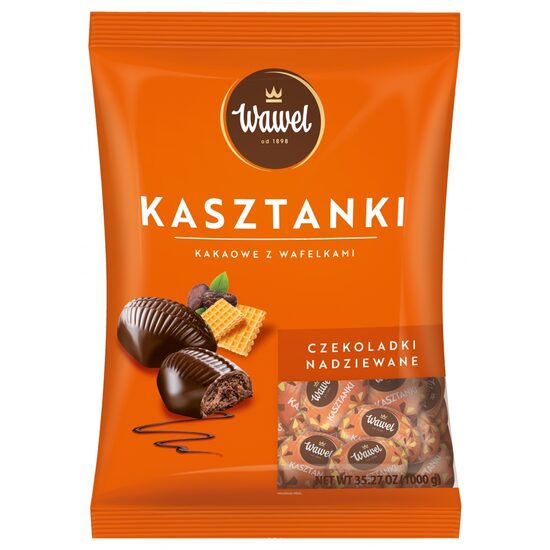 Bomboane de cacao cu napolitane WAWEL Kasztanki, punga 1 Kg