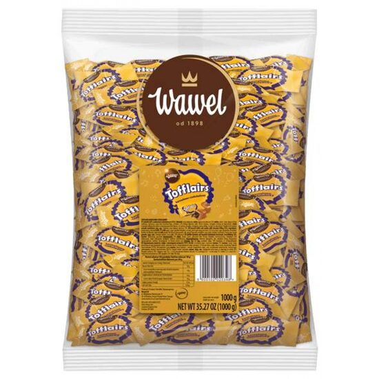Bomboane cu umplutara de ciocolata WAWEL TOFFLAIRS, punga 1 Kg