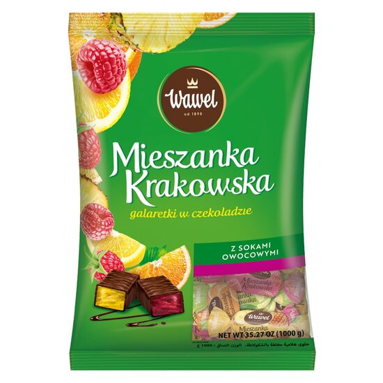 Jeleuri fructate acoperite cu ciocolata WAWEL Krakovia, punga 1 Kg