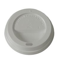 Capace din plastic alb pentru paharele din carton 7 OZ, 100 buc/set