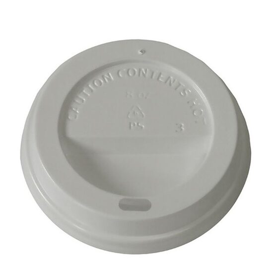 Capace din plastic alb pentru paharele din carton 7 OZ, 100 buc/set