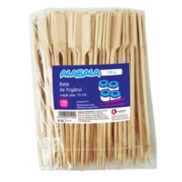 Bete frigarui sau burger cu capat plat ALABALA, 15 cm, bambus, 100 buc/set