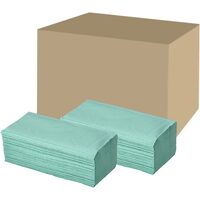 Prosoape pliate OVM Premium, V-fold, ZZ, reciclat verde (36 gr/mp), 1 strat, 200 foi, 21 x 25 cm, 20 pachete/bax