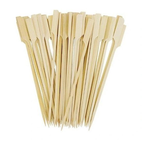 Bete frigarui sau burger cu capat plat ALABALA, 15 cm, bambus, 50 buc/set