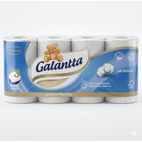 Hartie igienica GALANTA Premium, 8 buc/set, celuloza alb, 3 straturi, 145 foi, 19 m