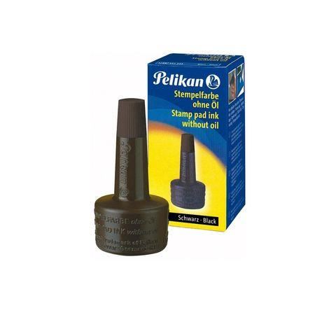 Tus pentru stampila Pelikan, cu picurator, 28 ml, negru