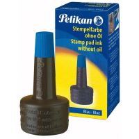 Tus pentru stampila Pelikan, cu picurator, 28 ml, albastru