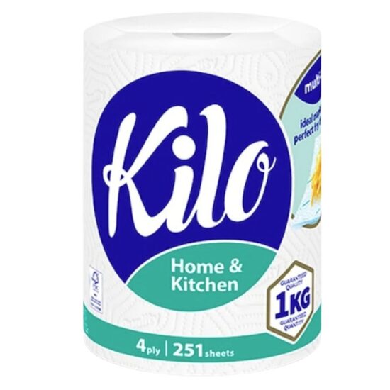 Prosoape de bucatarie KILO Novus Strong, 4 straturi, 1 Kg, celuloza alb, 250 foi, h=24 cm