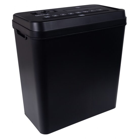 Distrugator documente OFFICE Products, 10 coli, cos de 14 litri, taiere fasii, negru