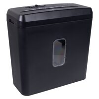 Distrugator documente OFFICE Products, 5 coli, cos de 8 litri, taiere confetti 4 x 40 mm, negru